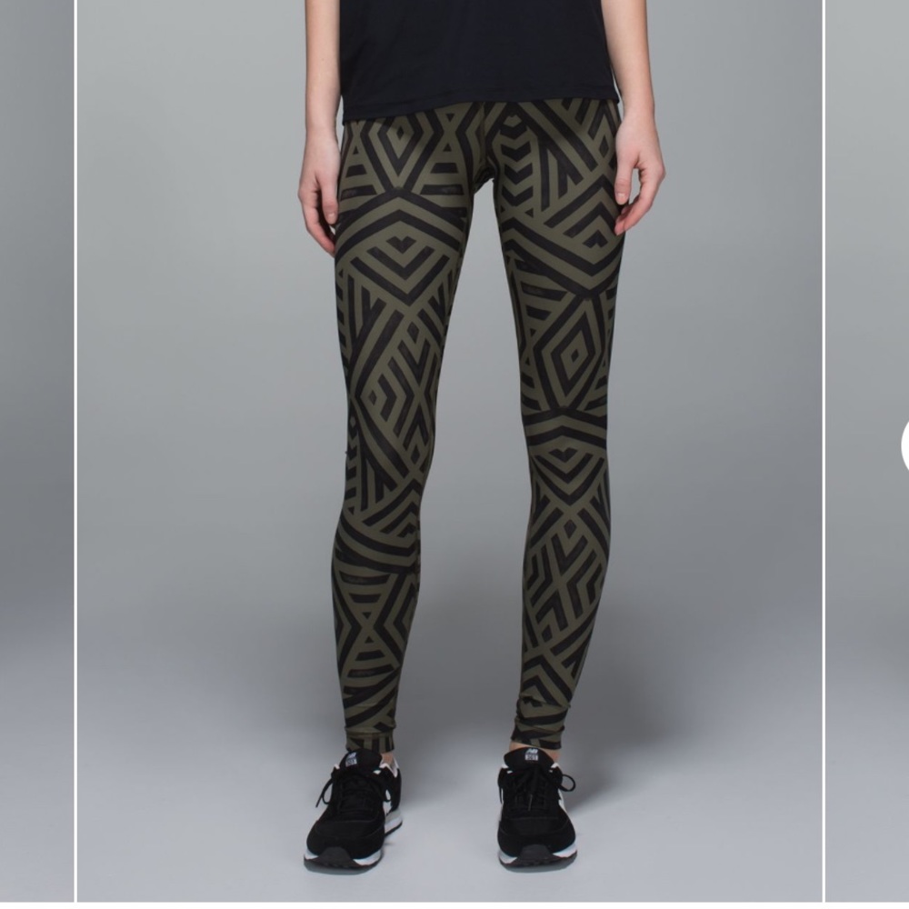 Lululemon green chevron leggings